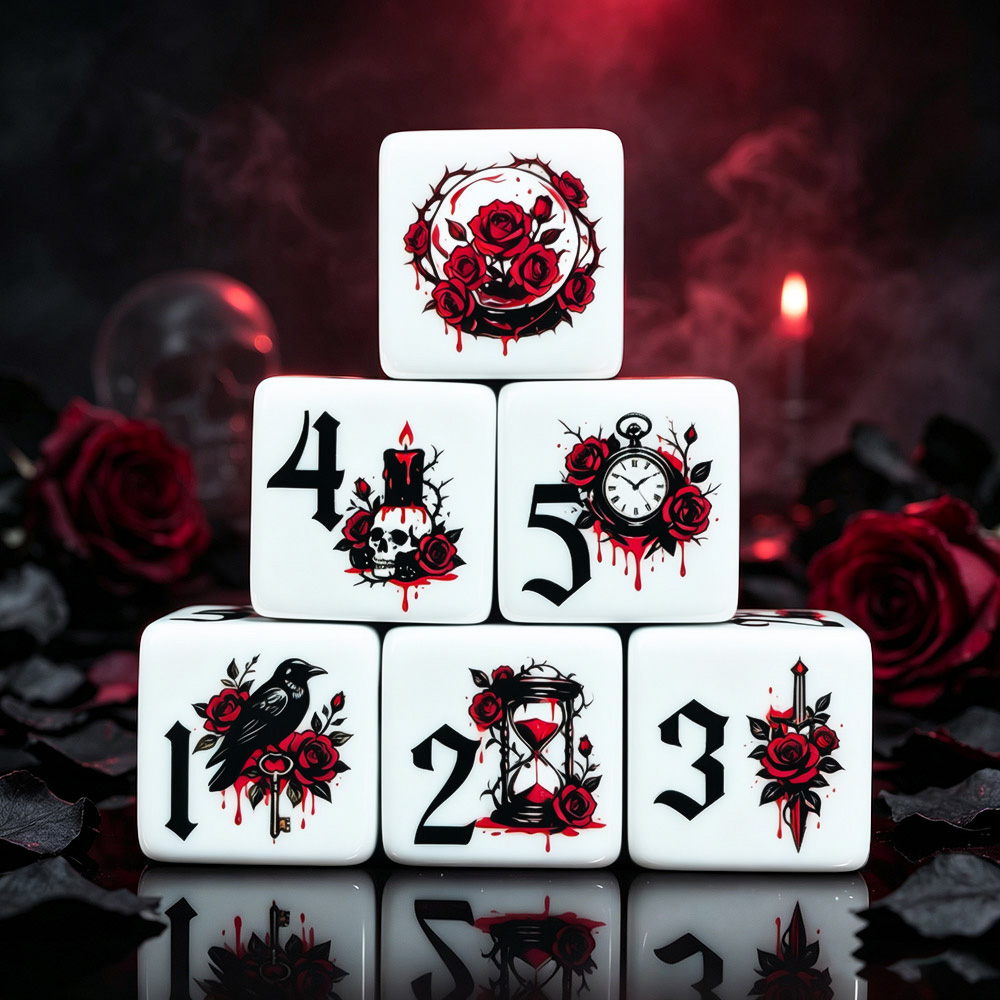 Board Game Print - 12 Peças de Dados Acrílicos D6