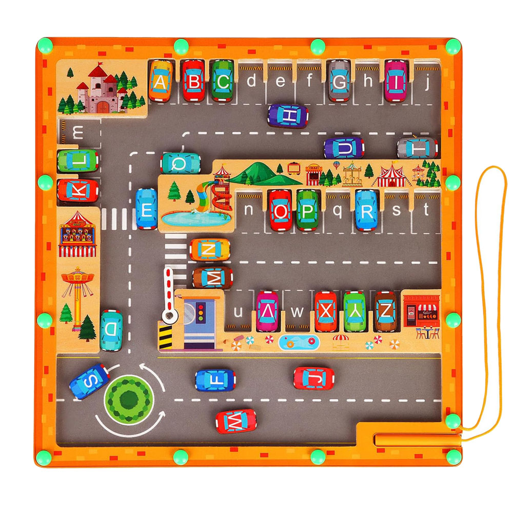 Board Game For 2 People - Labirinto magnético de cor e número