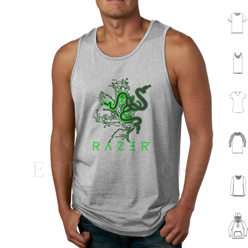 Board Game Print - Razer Circuit Preto Regatas Colete Jogo