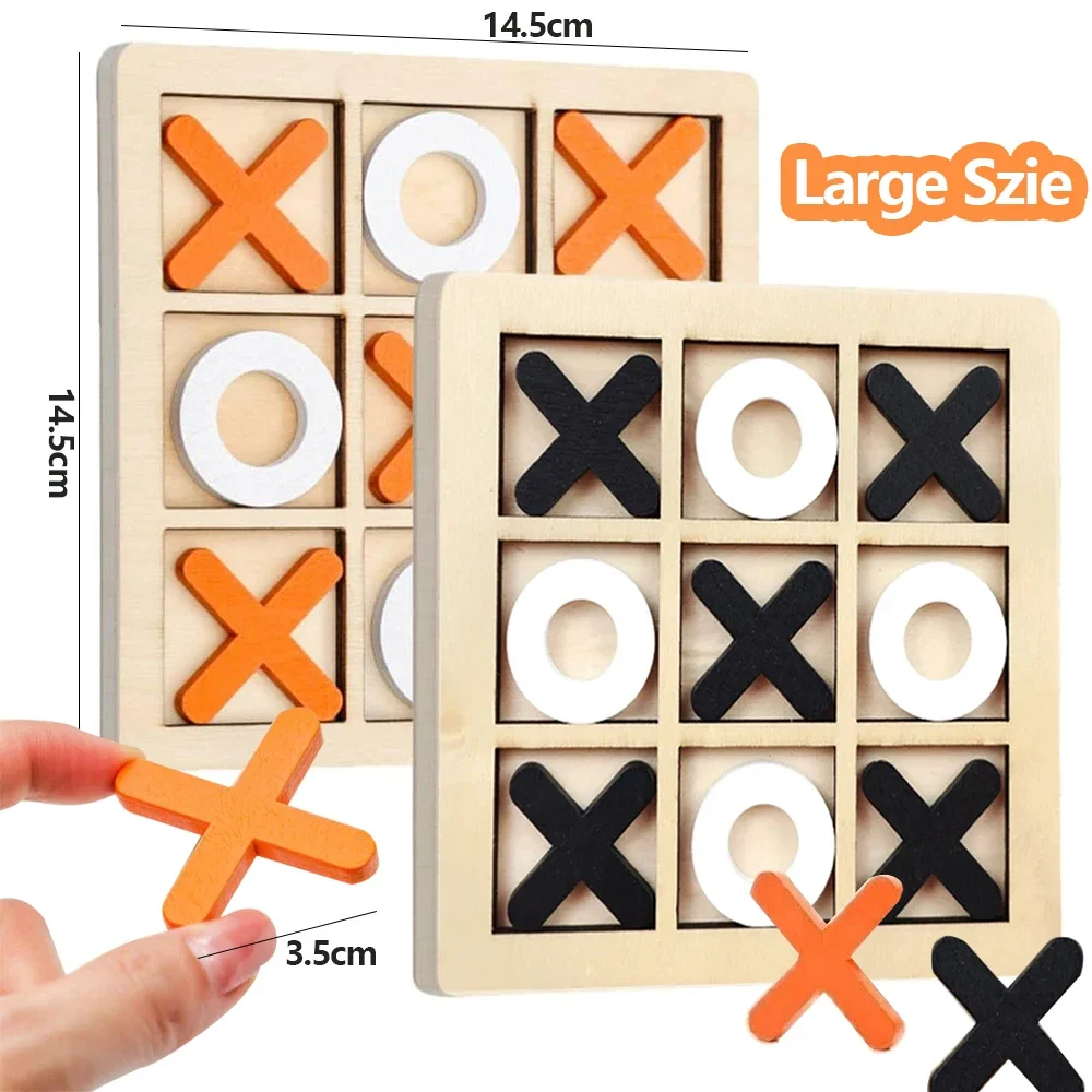 Board Game Education - Jogo de madeira xo tic tac