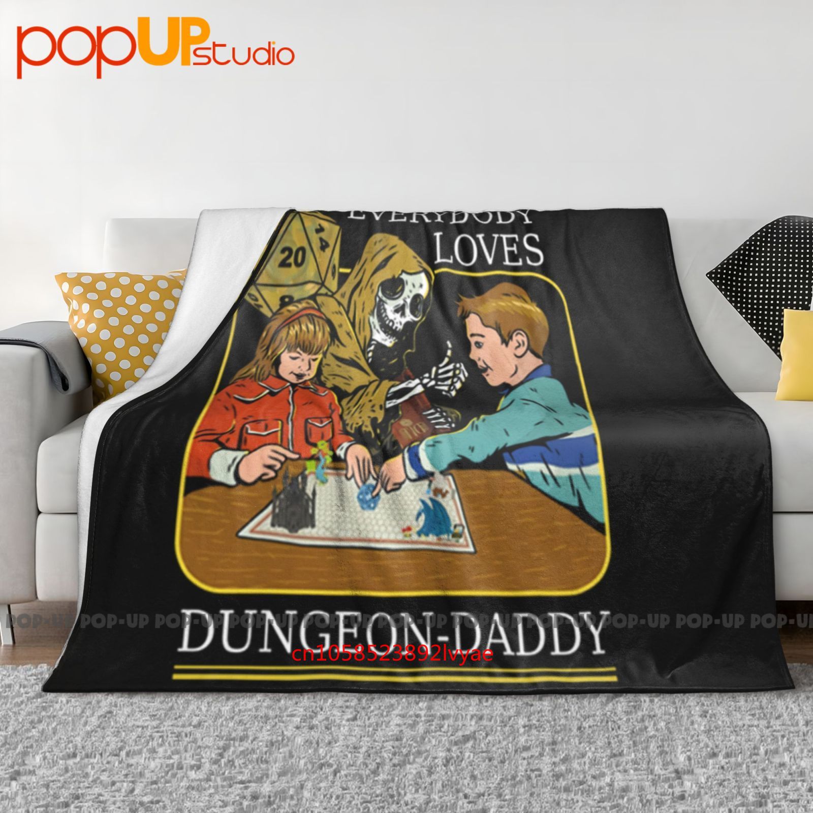 Board Game Quilt - Rpg d20 dados dungeon papai fantasia