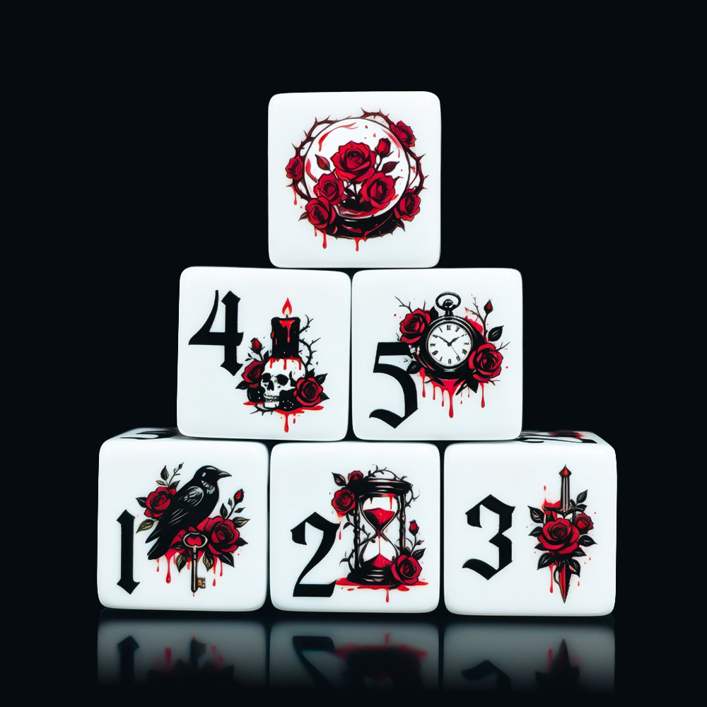12 Peças de Dados Acrílicos D6 - Board Game Print avaliação e preço