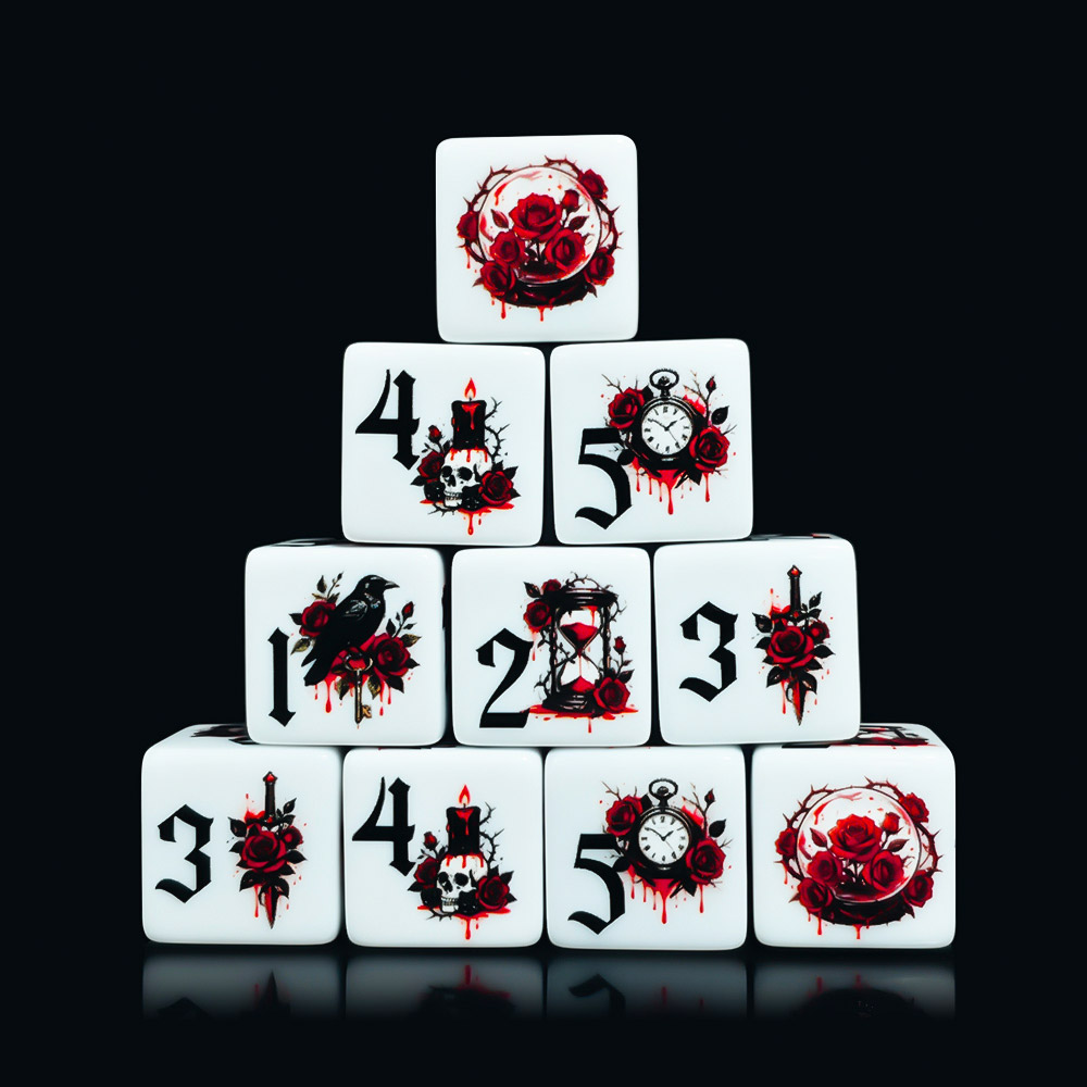 12 Peças de Dados Acrílicos D6 - Board Game Print avaliação e preço