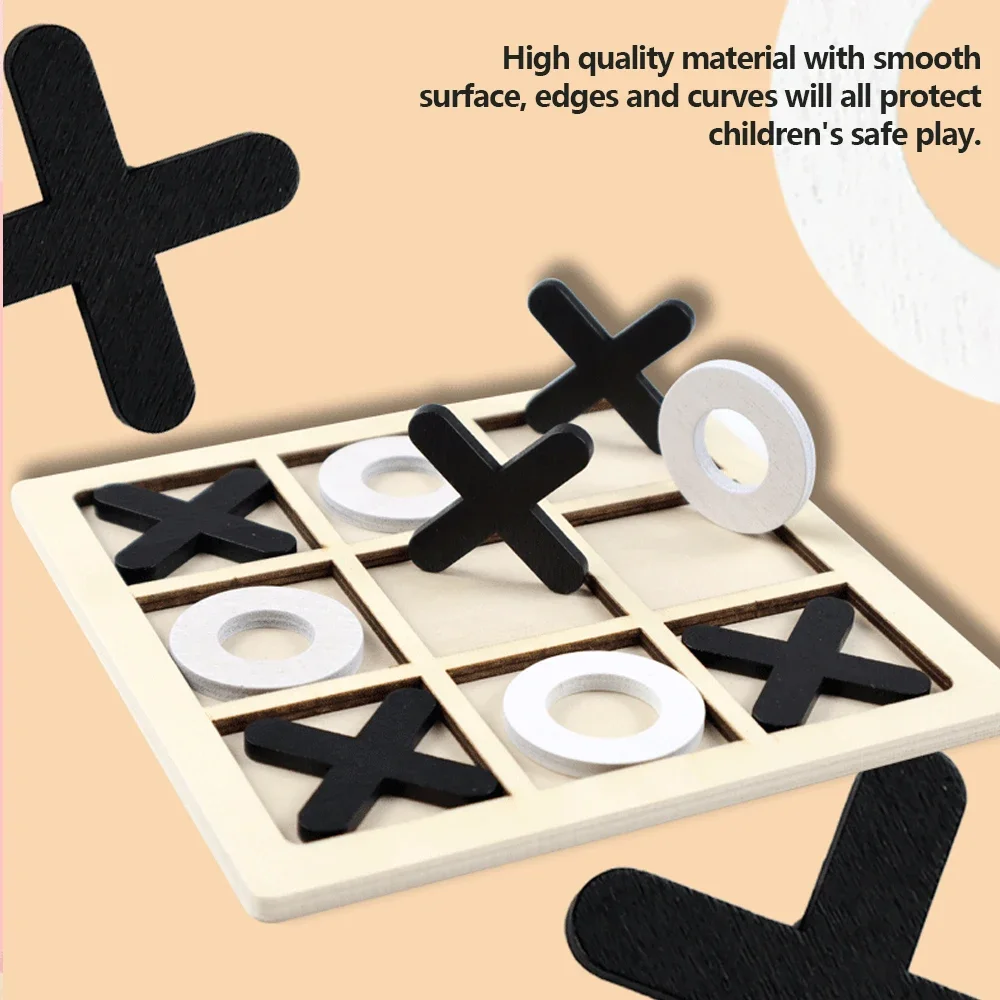 Jogo de madeira xo tic tac toe - Board Game Education avaliação e preço