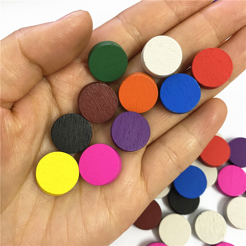 50 peças 15*5mm 11 cores disco - Board Game Illustration avaliação e preço