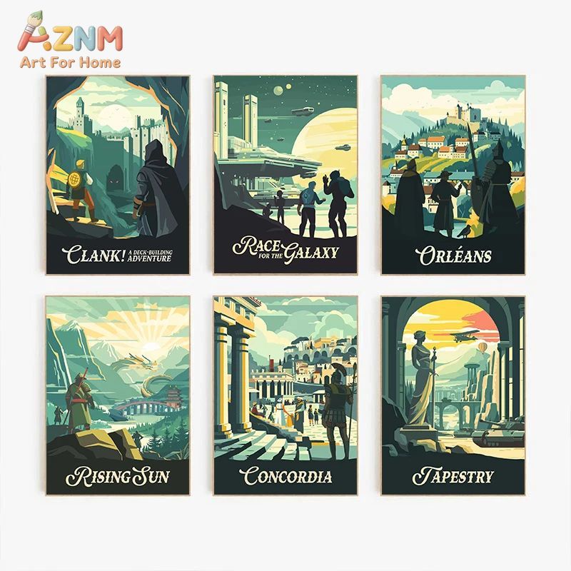 AZNM Pôster de Arte em Tela pa - Board Game Print avaliação e preço