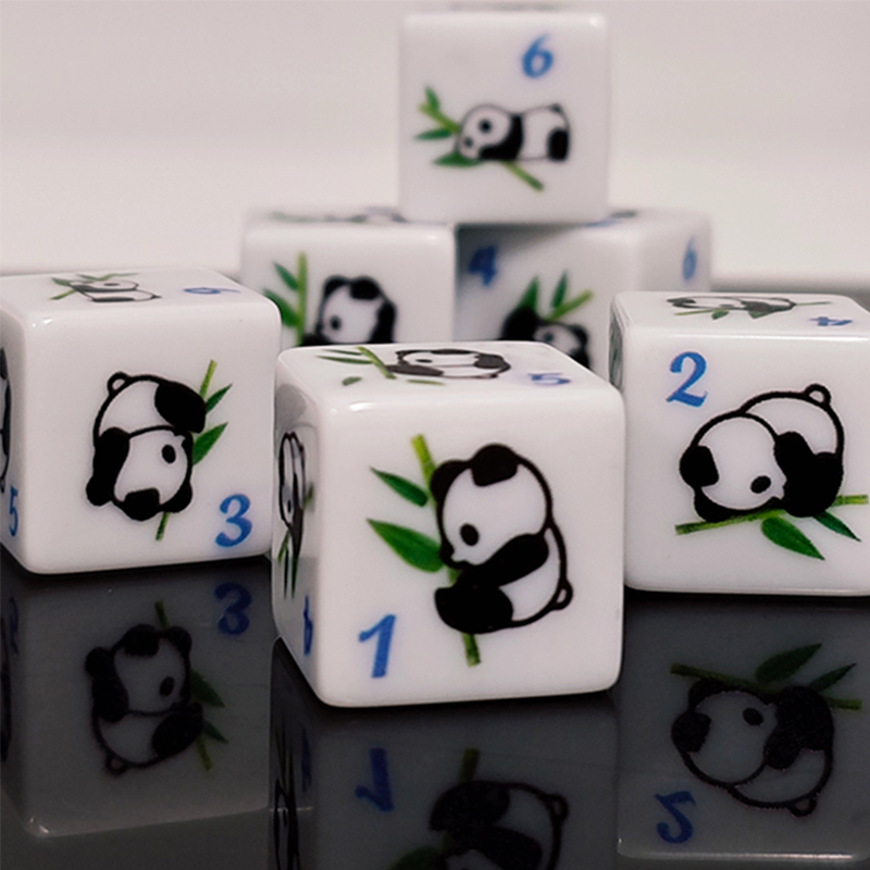 Panda impressão 6 lados jogo d - Board Game Print avaliação e preço